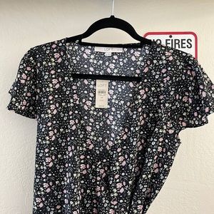 NWT LOFT Floral Wrap Dress
